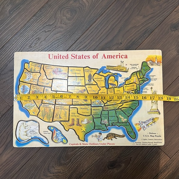 USA States and Capitals wooden puzzle - Picture 5 of 10